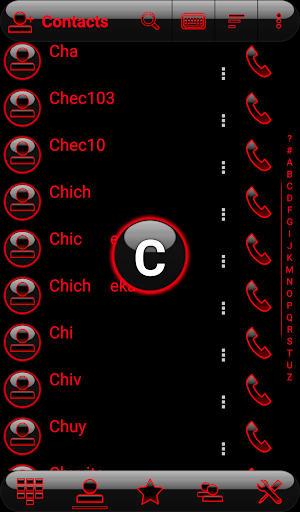 Theme Glow Red Rocketdial Screenshot 2
