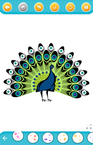 peacock coloring book Screenshot 2