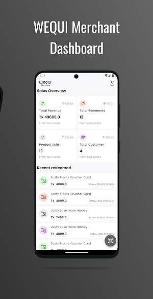 WEQUI Merchant Screenshot 1