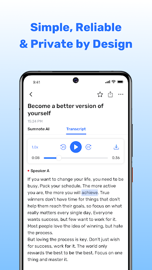 Sumnote AI: AI Note Taking Pro Screenshot 1