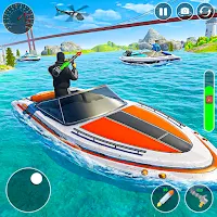 Real Police Boat Shooting Game
