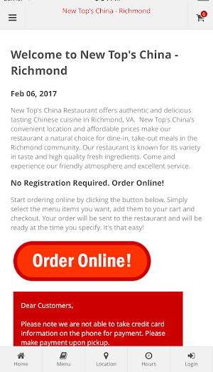 New Top's China - Richmond Screenshot 0