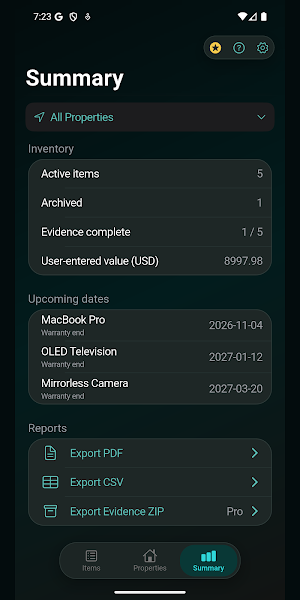 Home Inventory List Screenshot 2