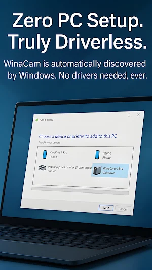 WinaCam: Driverless Webcam Screenshot 2