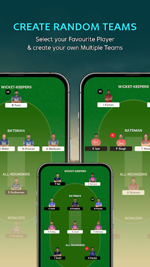 Fantasy Team 11 & Live Score Screenshot 1