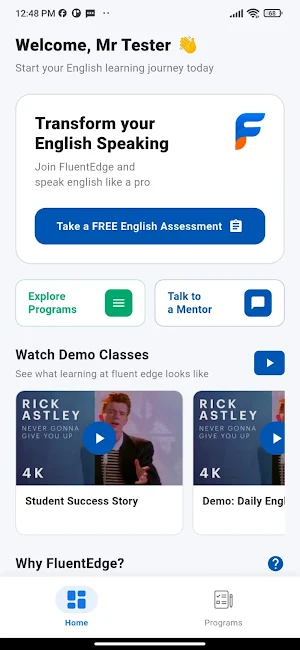 Fluentedge: English Trainer Screenshot 0