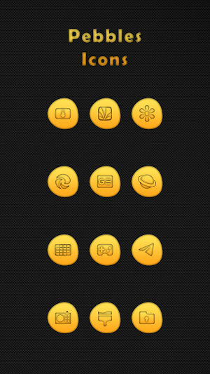 Pebbles Yellow Icons Screenshot 2