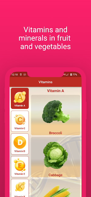 Vitamins in Fruit & Vegetables Screenshot 2