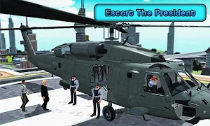 US President Escort Helicopter: Air Force VTOL 3D Screenshot 1
