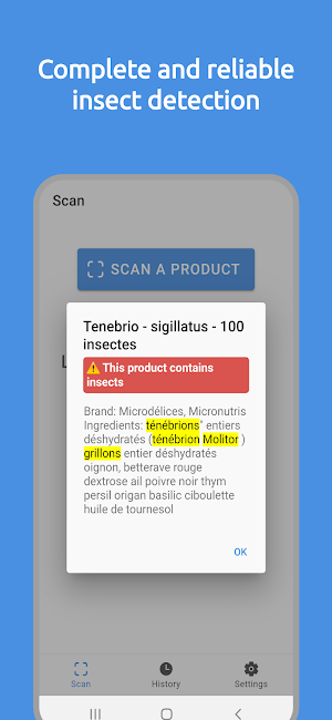 Insect Scan - Food Scanner Screenshot 2