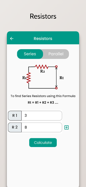 Series Parallel Calculator Screenshot 1