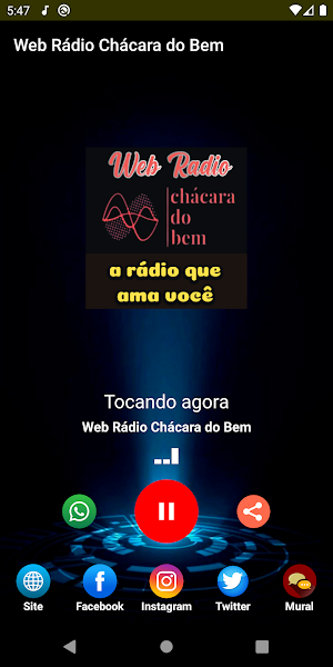 Web Rádio Chácara do Bem Screenshot 1
