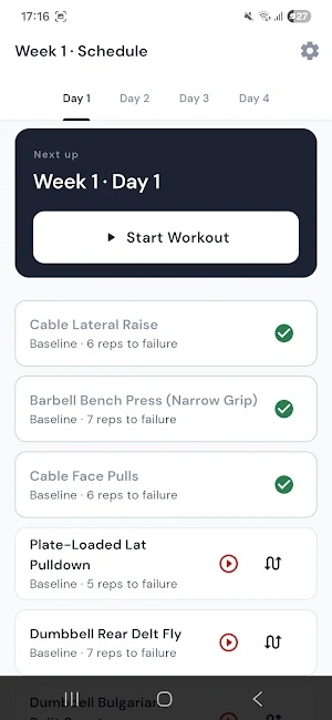 Baseline – Train. Log. Repeat. Screenshot 3