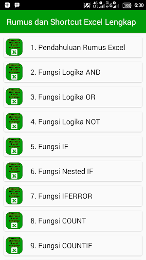 Rumus & Shortcut Excel Lengkap Screenshot 0