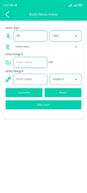 Health Calculator BMI fitness Screenshot 2