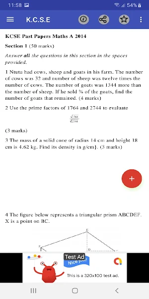 Kcse 2014: past papers. Screenshot 1