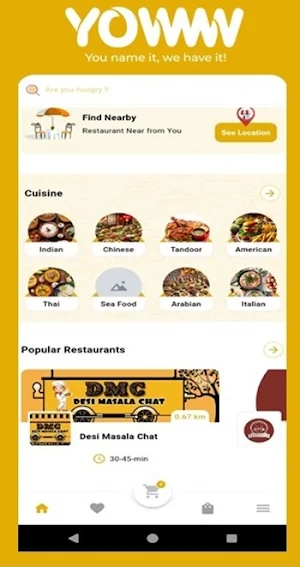 Yowww - Food Delivery Screenshot 1