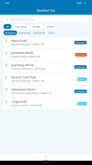 Seashell Identifier: ShellRef Screenshot 0
