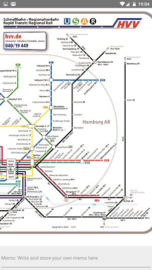 HAMBURG U/S/A/R/BUS HVV MAP Screenshot 1