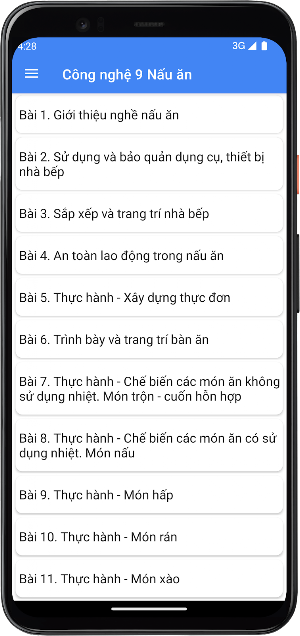 Công nghệ Lớp9 Nấu ăn Screenshot 3