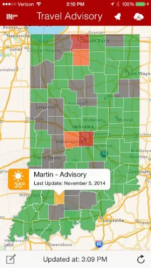 Travel Advisory Screenshot 1