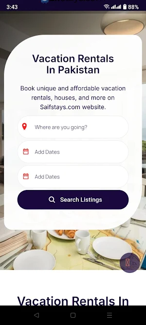 saifstays.com Screenshot 0