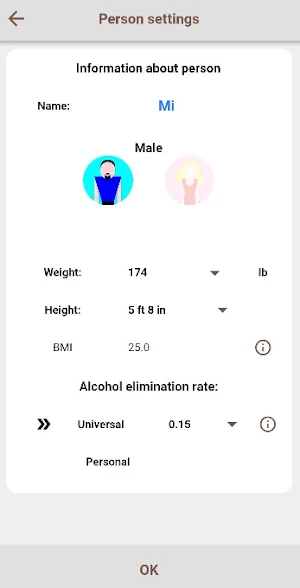 Alcohol Calculator - sobriety Screenshot 3