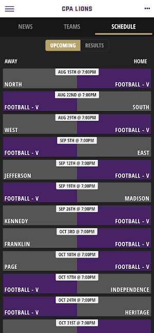 CPA Lions Athletics Screenshot 3