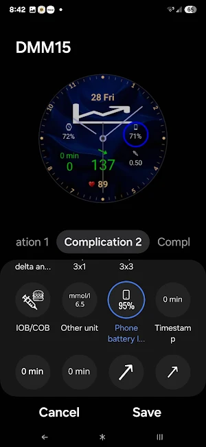 DMM15 Diabetic Watch Face Screenshot 3
