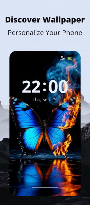 Neon Butterfly Glow Wallpaper Screenshot 0