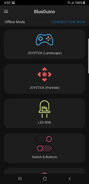 BlueDuino (Bluetooth Arduino Joystick) Screenshot 3