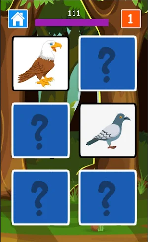 Animal Memory Game for Kids + Birds Fruits & More Screenshot 1