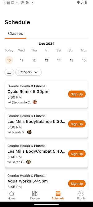 Granite Health & Fitness Screenshot 2