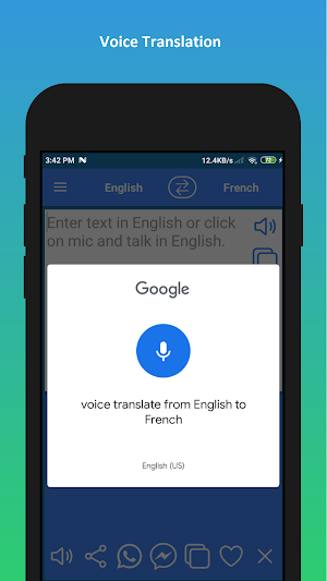 English to French Translation App Screenshot 2