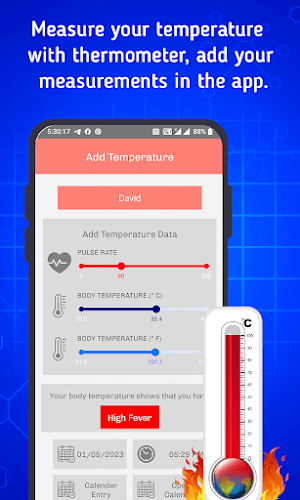 Body fever Temperature App Screenshot 2