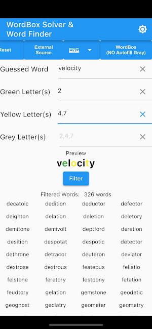 WordBox Solver and Word Finder Screenshot 2