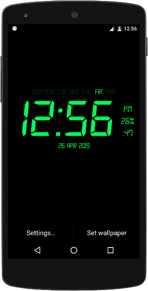 Digital Clock Live Wallpaper Screenshot 0