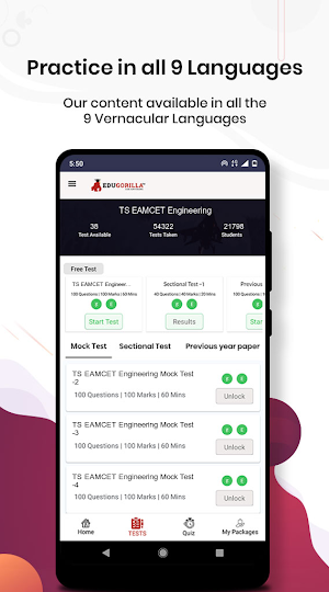 TS EAMCET Engineering Mock Tests for Best Results Screenshot 3