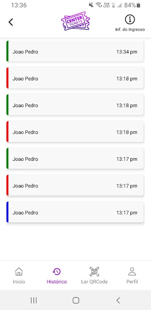 Center Tickets Recepcionista Screenshot 3