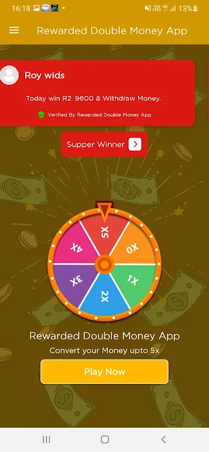 Rewarded Double Money App Screenshot 1
