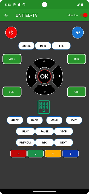 Remote control for united tv Screenshot 2