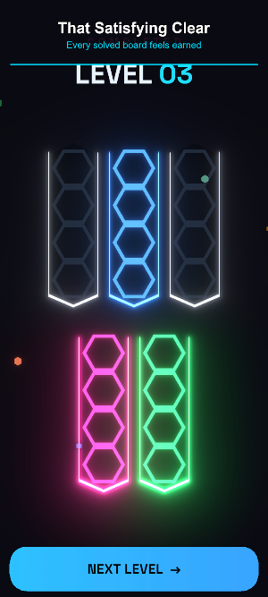 Neon Sort: Hex Color Puzzle Screenshot 3