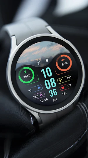 ZKin WatchFace Elegant Weather Screenshot 2