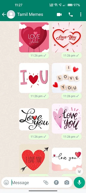 I Love You Stickers – Romantic Screenshot 0