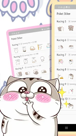WASticker - Cute Cat Animated Screenshot 0