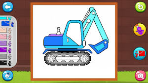 Excavator Coloring Game Screenshot 1