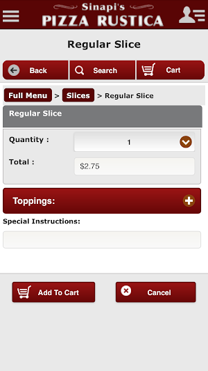 Sinapi's Pizza Rustica Screenshot 1
