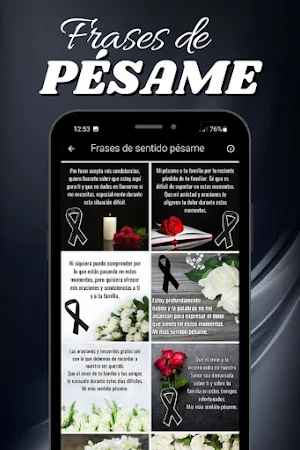 Frases de Condolencia y Luto Screenshot 1