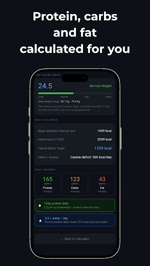 BMI & Calorie Calculator Screenshot 3