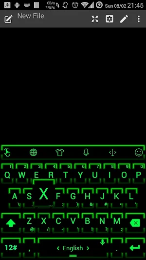 Keyboard Theme Neon 2 Green Screenshot 1